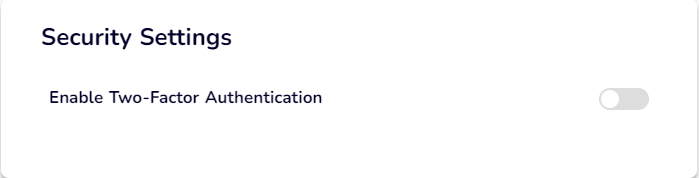 Enable 2FA Settings